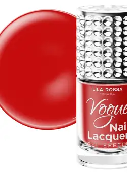 Lac de unghii, Lila Rossa, Vogue, gel effect, 10 ml, Red