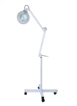 Lampa cosmetica mobila, cu lupa, roti si neon uv, 5 dioptrii, putere 15 W, o-lc-01