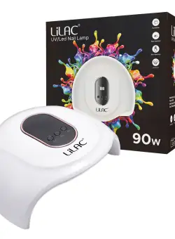 Lampa UV/Led Lilac, 90 W, pentru manichiura si pedichiura, cablu USB, alba