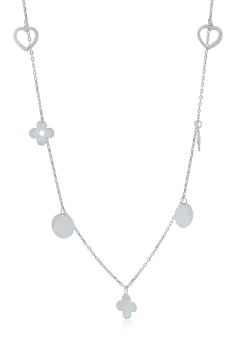 Lant cu charmuri din aur alb