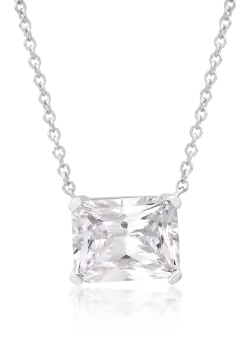 Lant cu pandantiv din aur alb de 14K