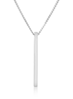 Lant cu pandantiv din aur alb de 14K