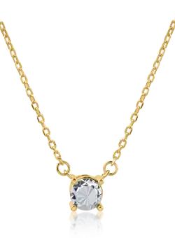 Lant cu pandantiv din aur alb-galben