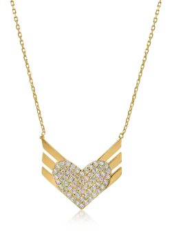 Lant cu pandantiv din aur galben