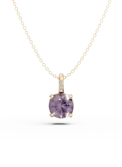 Lant cu pandantiv din aur galben