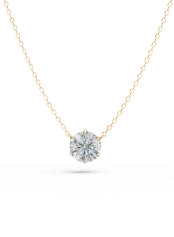 Lant cu pandantiv din aur galben cu diamant de 0.4ct