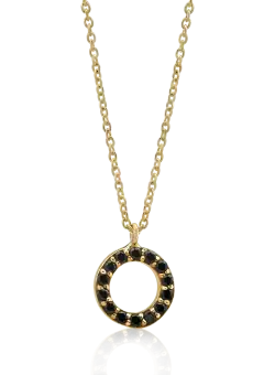 Lant cu pandantiv din aur galben de 14K