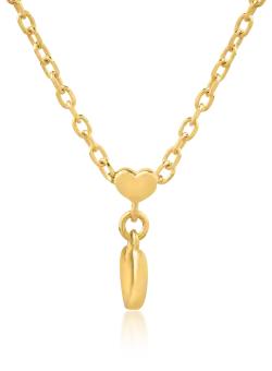 Lant cu pandantiv din aur galben de 14K