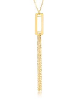 Lant cu pandantiv din aur galben de 14K