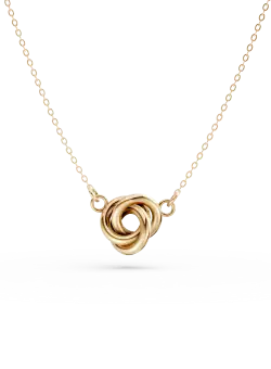 Lant cu pandantiv geometric din aur galben