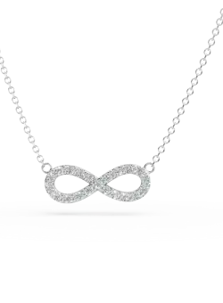 Lant cu pandantiv infinit din aur alb-galben