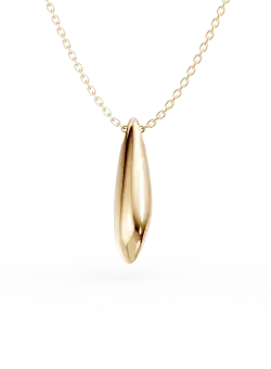 Lant cu pandantiv minimalist din aur galben