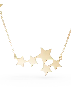 Lant cu stelute din aur galben