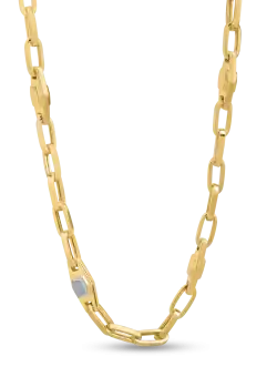 Lant din aur alb-galben pentru barbati