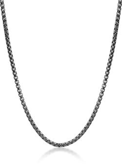 Lant pentru barbati din aur roz-negru de 14K