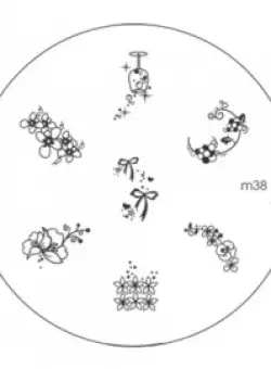 Matrita Metalica Pentru Stampile Unghii Konad M38