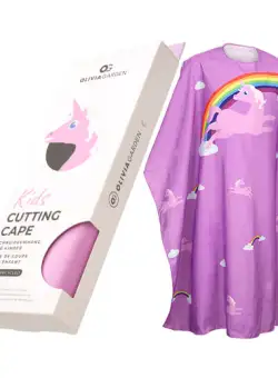 Olivia Garden Pelerina colorata de frizerie pentru copii - Unicorn Pink