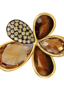 Pandant din aur galben de 18K cu pietre pretioase si semipretioase de 21.1ct