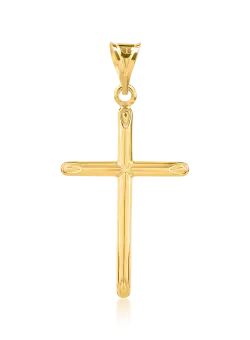Pandantiv cruce din aur galben pentru barbati