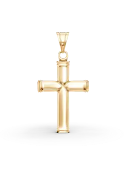 Pandantiv cruciulita din aur galben pentru barbati