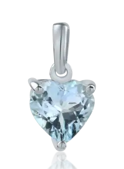 Pandantiv din aur alb cu acvamarin de 0.98ct