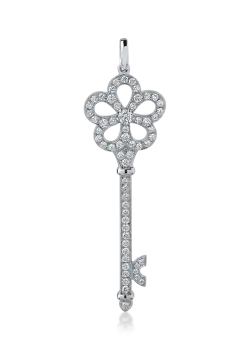 Pandantiv din aur alb cu diamante de 0.54ct