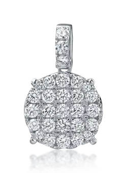 Pandantiv din aur alb cu diamante de 1.11ct