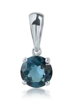 Pandantiv din aur alb cu topaz london blue de 1.01ct