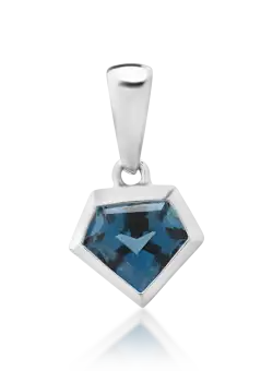 Pandantiv din aur alb de 18K cu topaz london blue de 0.67ct