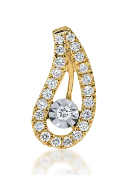 Pandantiv din aur galben cu diamante de 0.16ct
