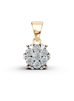 Pandantiv din aur galben cu diamante de 0.3ct