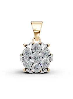 Pandantiv din aur galben cu diamante de 0.5ct