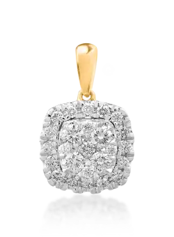 Pandantiv din aur galben de 18K cu diamante de 0.3ct