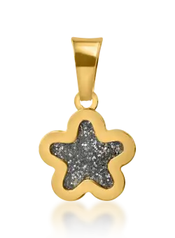 Pandantiv floare din aur galben