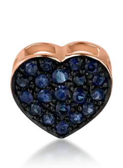 Pandantiv inima din aur roz cu safire de 0.22ct