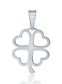 Pandantiv trifoi din aur alb