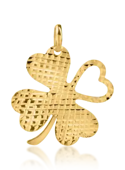 Pandantiv trifoi din aur galben