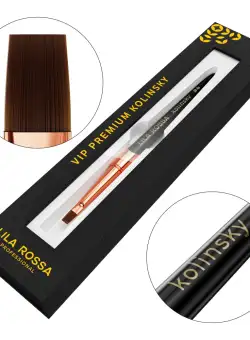 Pensula unghii Flat Gel brush Lila Rossa VIP Premium Kolinsky #4