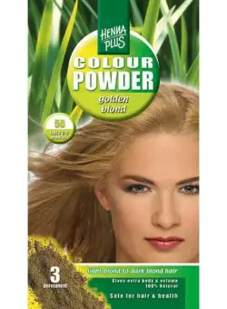 Pudra de hena, Colour Powder Golden blond 50, Hennaplus, 100 gr