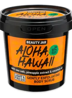 Scrub Delicat Pentru Corp cu Sare de Mare Aloha Hawaii Beauty Jar, 200 g