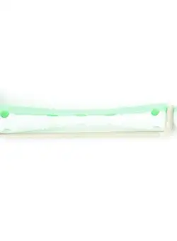 Set 12 bucati bigudiuri din plastic cu elastic pentru permanent Verde 60 mm x grosime 6 mm