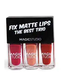Set de 3 rujuri lichide mate FIX&MATTE LIPS TRIO, Magic Studio The Best Trio