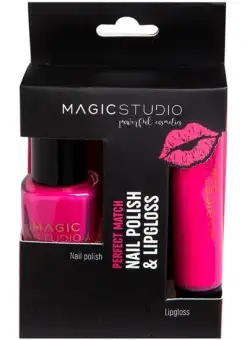 Set Perfect Match, luciu de buze si lac unghii Magic Studio, Pink
