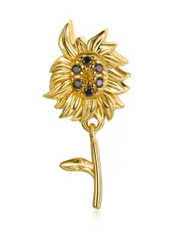 Talisman din argint Golden Sunflower