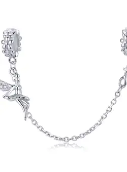 Talisman din argint Sparkling Fairy Safety Chain