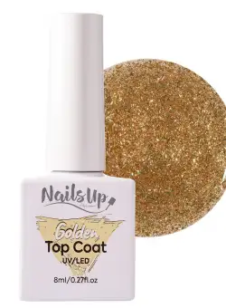 Top Coat Golden Glitter NailsUp 8ml