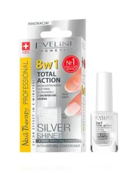 Tratament profesional pentru unghii 8 in 1, Eveline Cosmetics, Silver Shine, 12ml