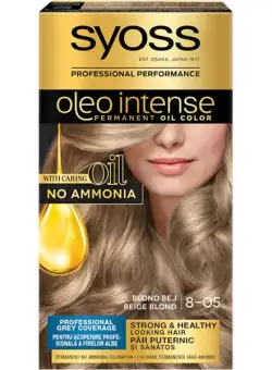Vopsea de Par Demi-permanenta - Syoss Professional Performance Oleo Intense Permanent Oil Color, nuanta 8-05 Blond Bej