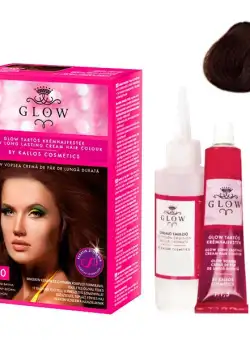 Vopsea Permanenta - Kallos Glow Long Lasting Cream Hair Colour Nuanta 550 Saten Mahon