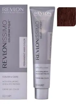 Vopsea Permanenta - Revlon Professional Revlonissimo Colorsmetique Permanent Hair Color, nuanta 4.15 Medium Mahogany Ash Brown, 60ml